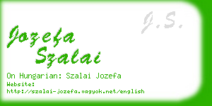 jozefa szalai business card